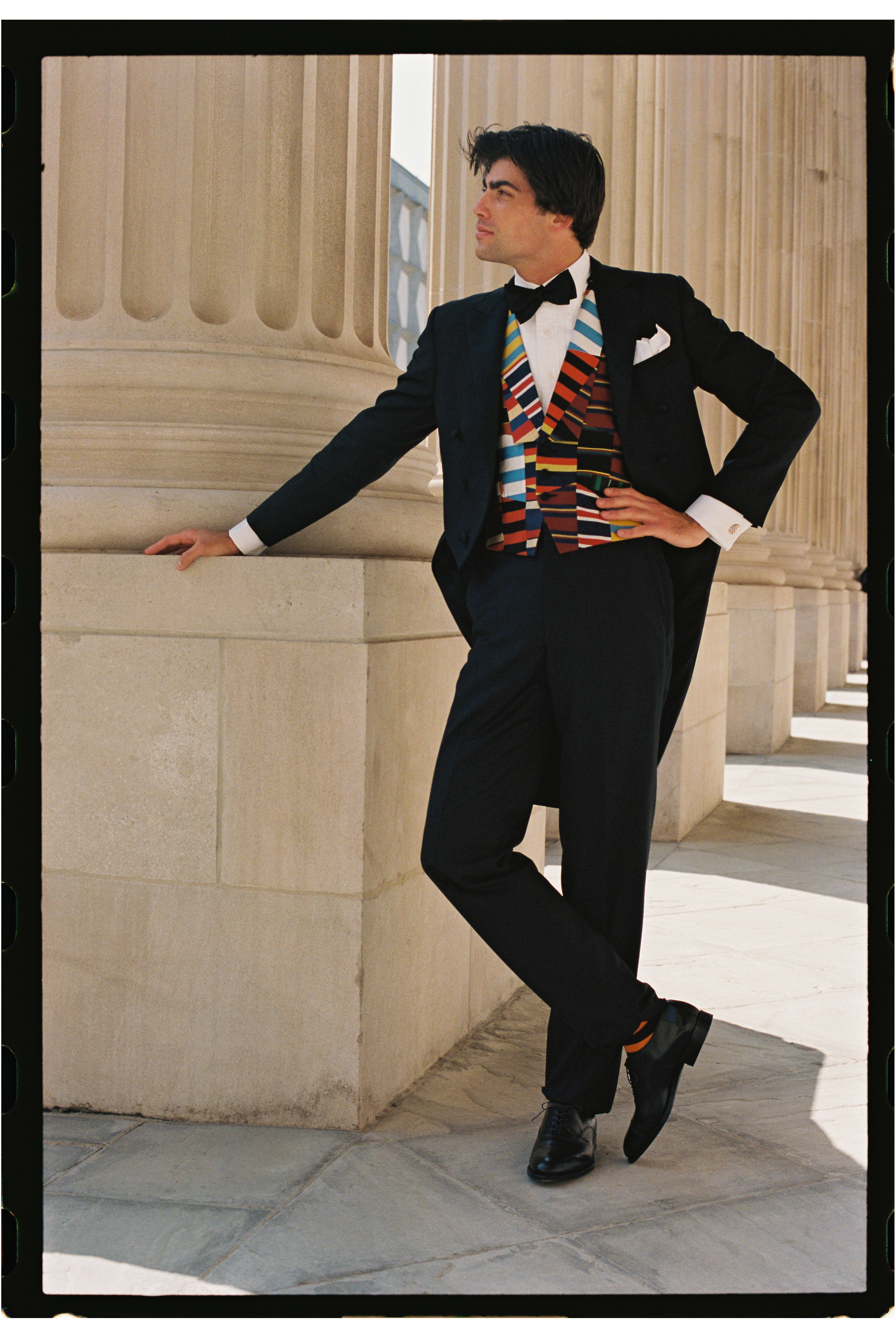 Made-in-USA Patchwork Silk Repp Waistcoat - Custom Make