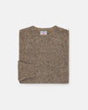 Made-in-Scotland Grey & Brown Mix Shaggy Dog Sweater  - Trim Fit