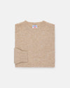 Made-in-Scotland Light Tan Shaggy Dog Sweater  - Trim Fit