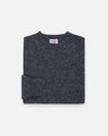 Made-in-Scotland Medium Grey Shaggy Dog Sweater  - Trim Fit