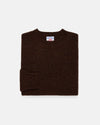 Made-in-Scotland Brown Shaggy Dog Sweater  - Trim Fit