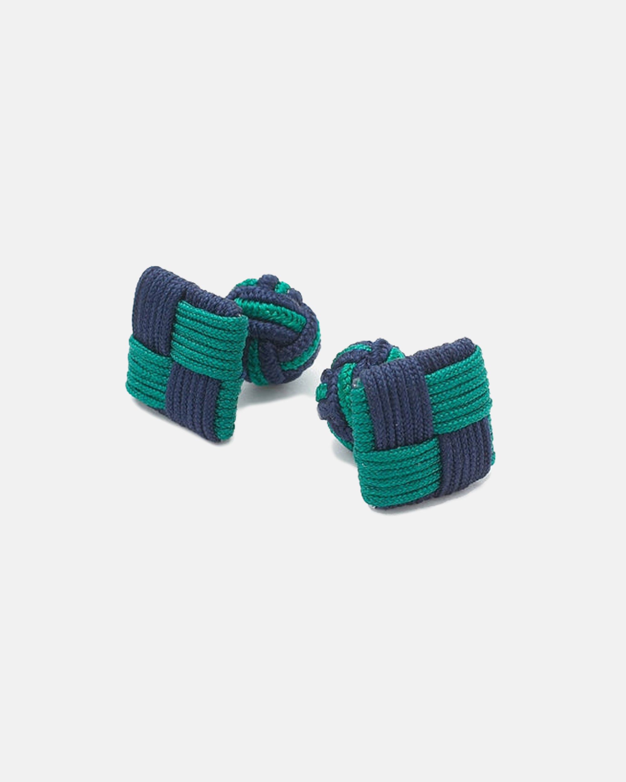 Navy & Green Combo Knot Cufflinks