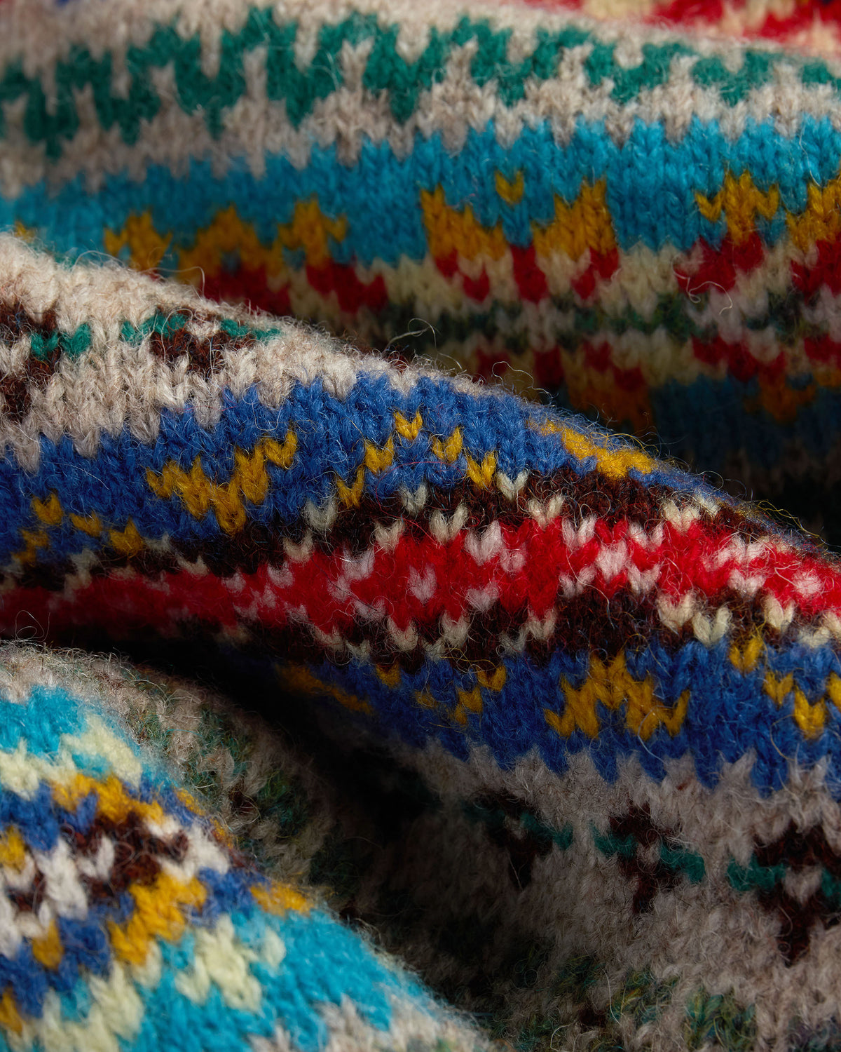 Made-in-Scotland Ivory Fair Isle Sweater Vest