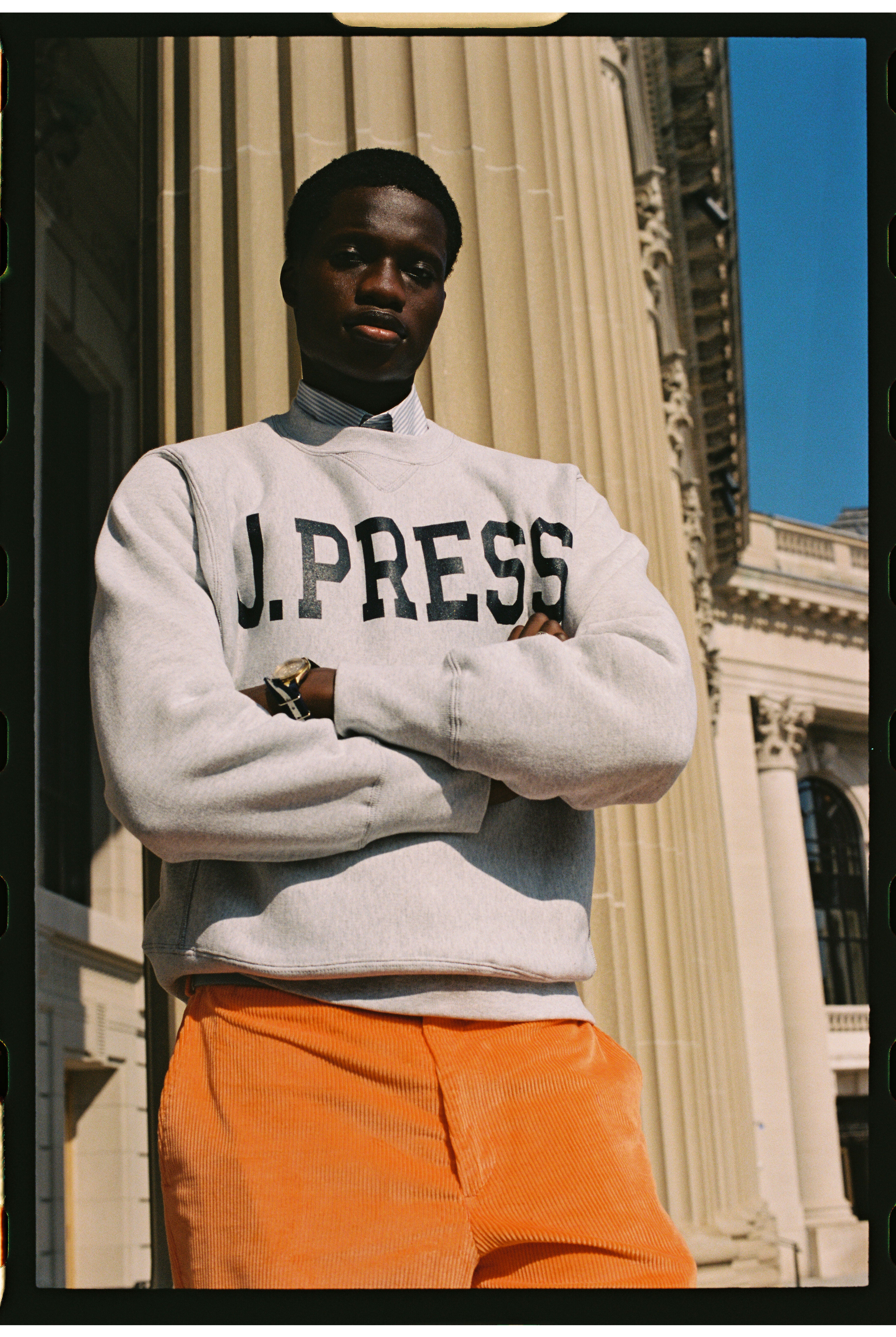 Made-in-USA Orange Wide Wale Corduroy Pant