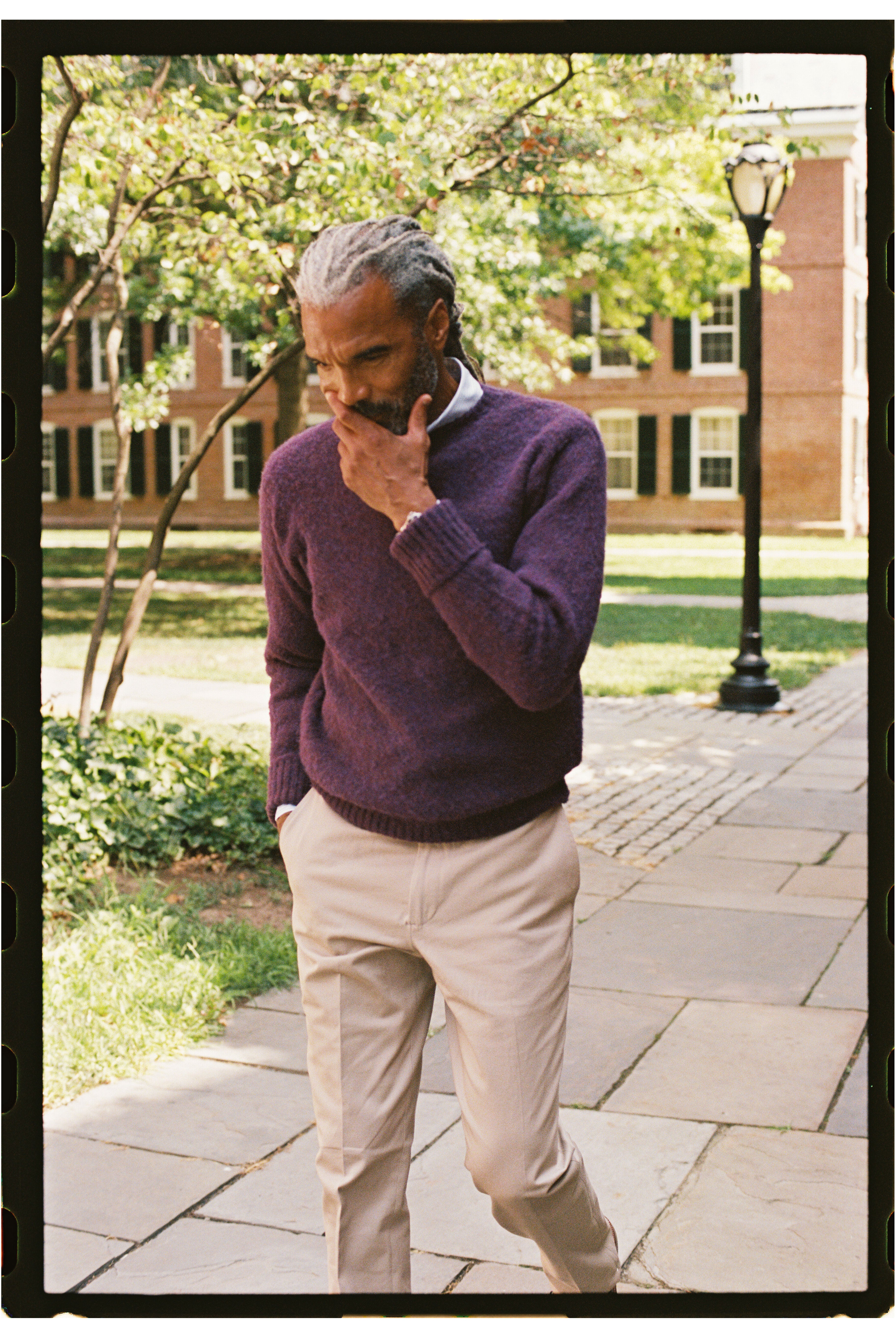 Shaggy Dog Sweater Purple - Classic Fit | Men's Sweaters - J. Press