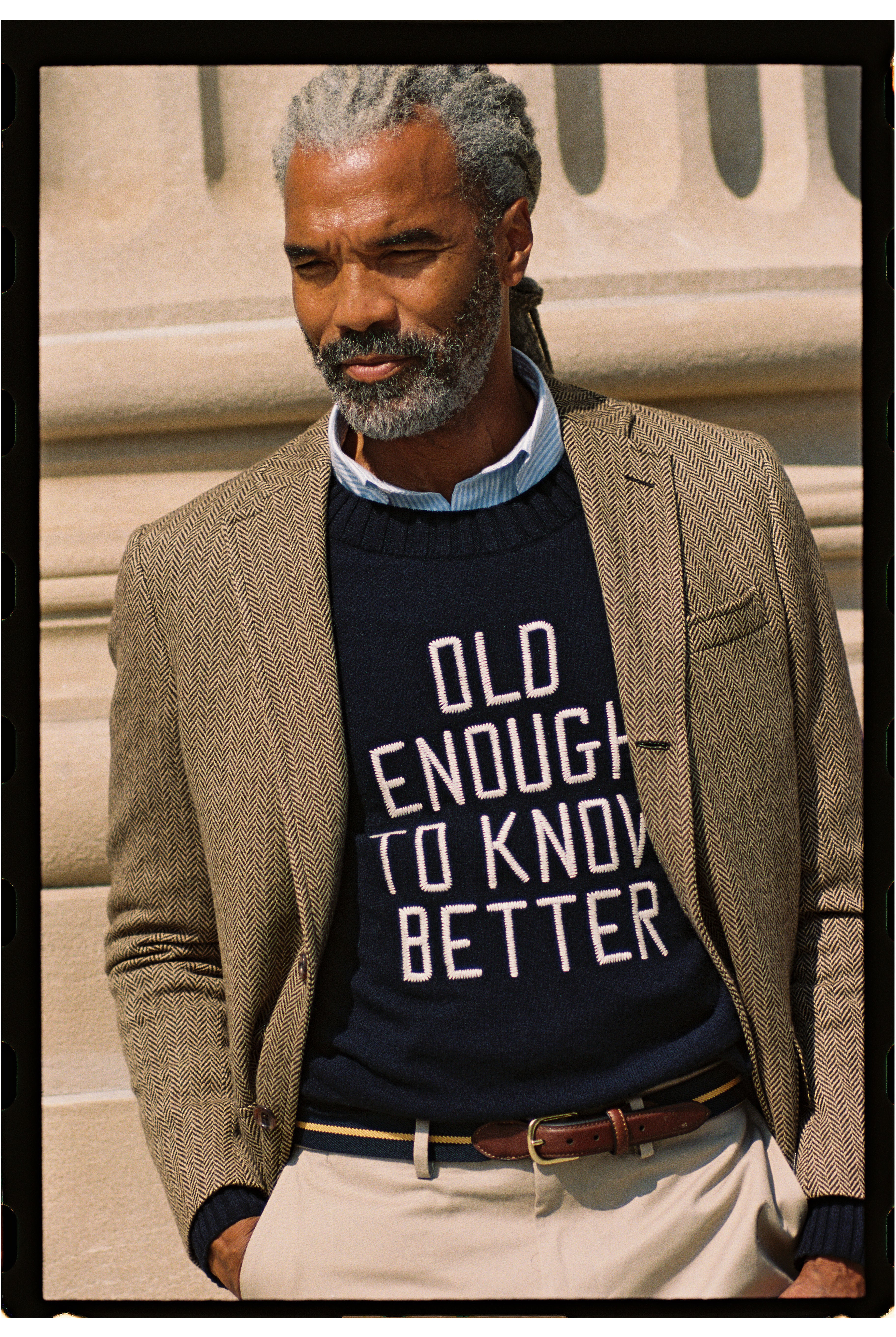 Made-in-USA Navy & Gold Striped Belgian Stretch Surcingle Belt