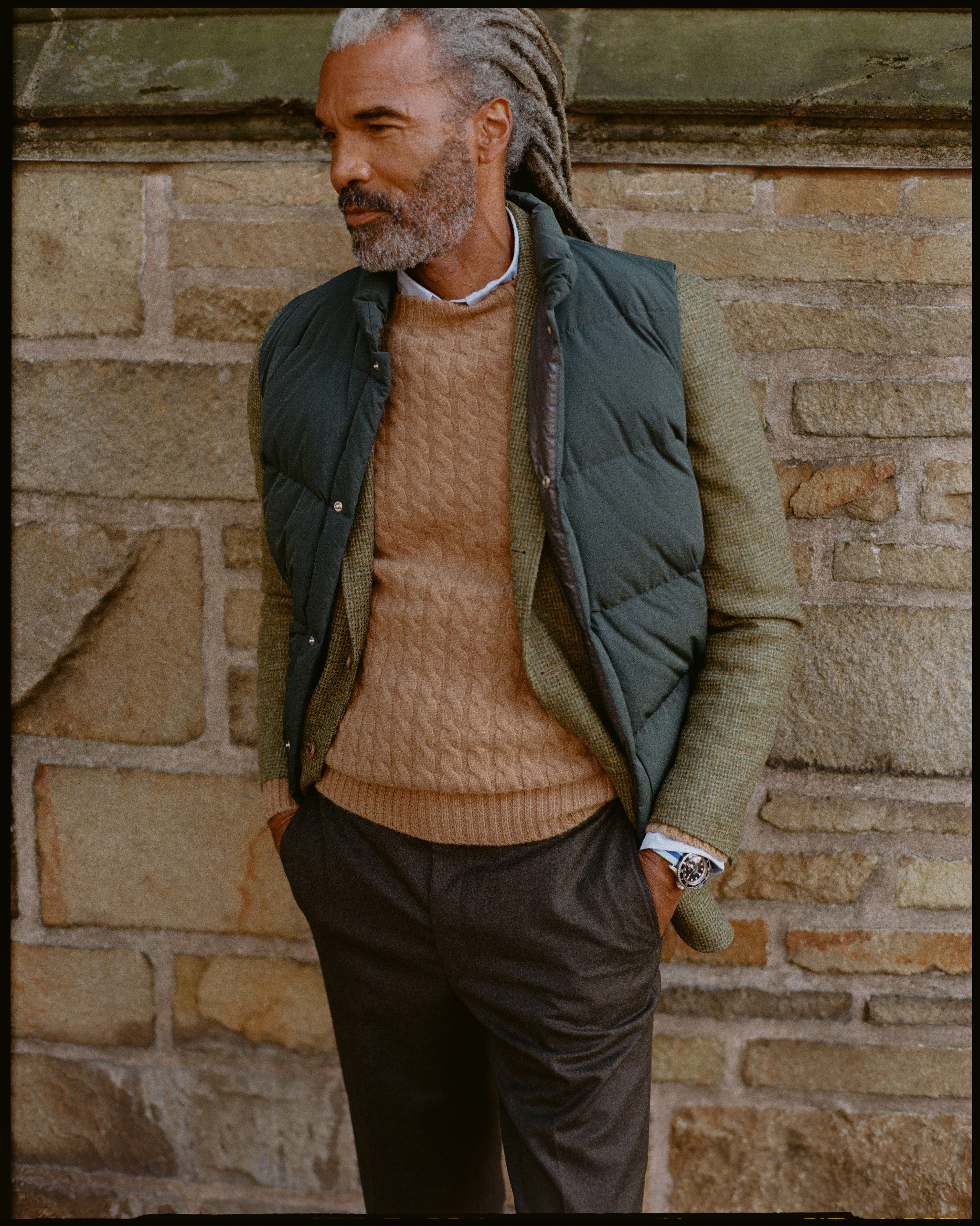 Olive Tic Weave Cheviot Tweed Sport Coat | J. PRESS