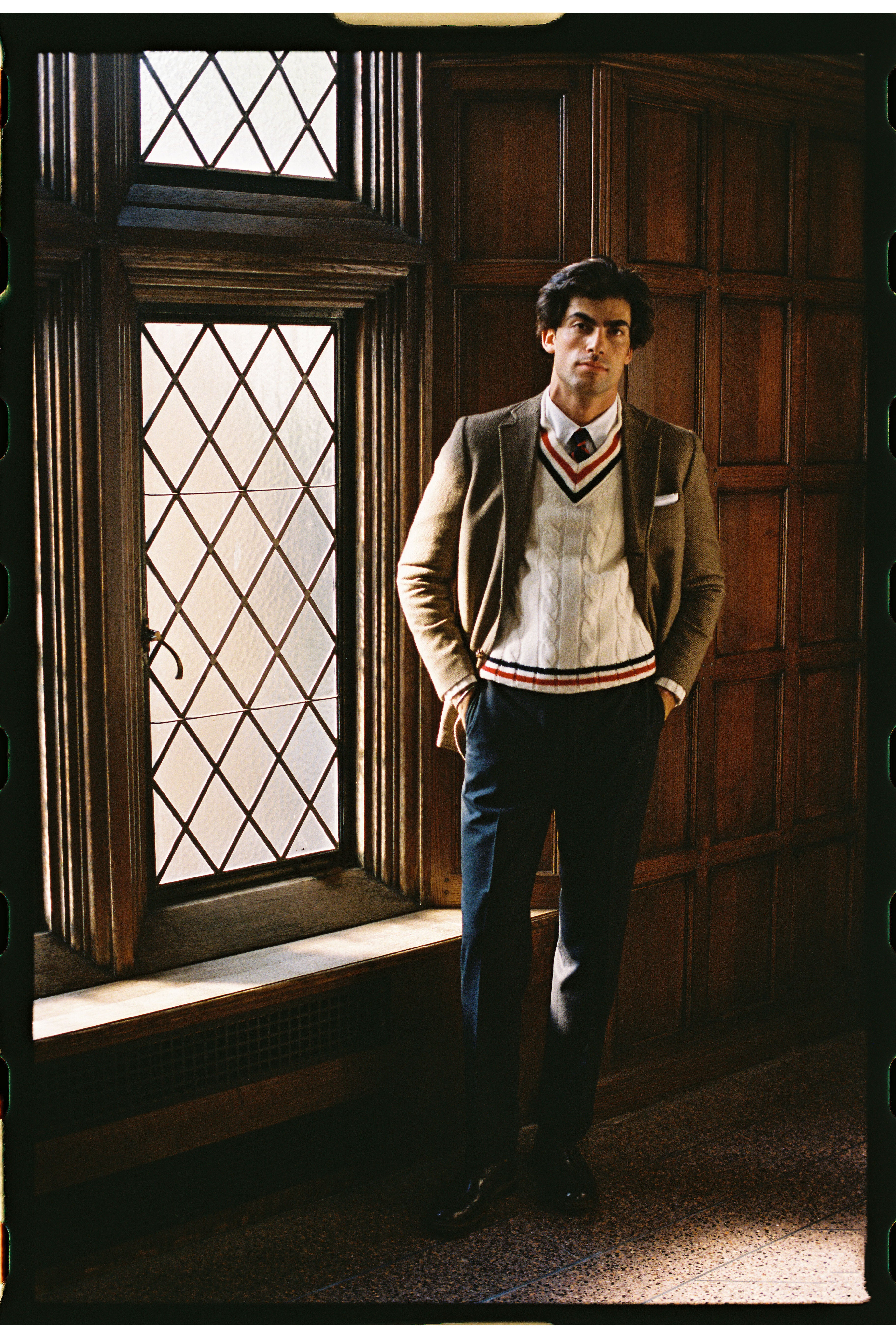 Brown & Tan Herringbone Lambswool Sport Coat | J. PRESS