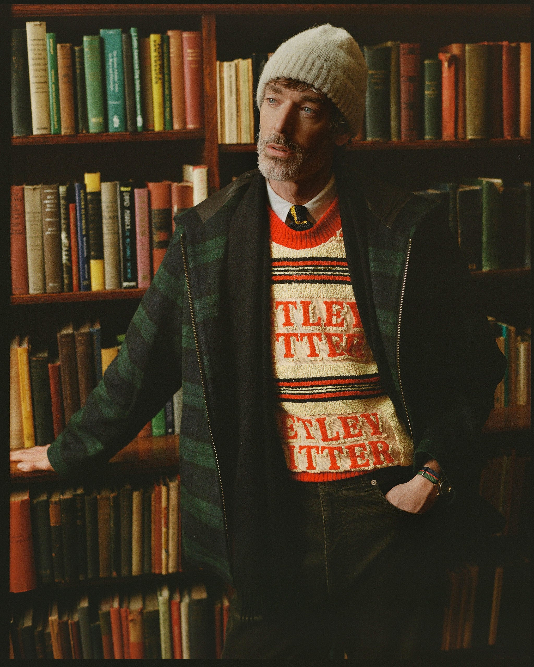 Black Watch Tartan Melton Wool Zermatt Jacket