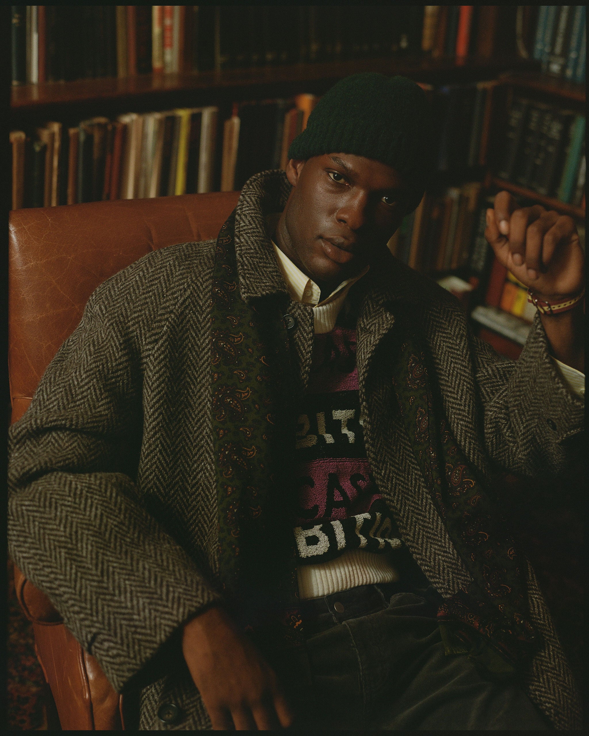 Made-in-USA Cheviot Tweed Top Coat