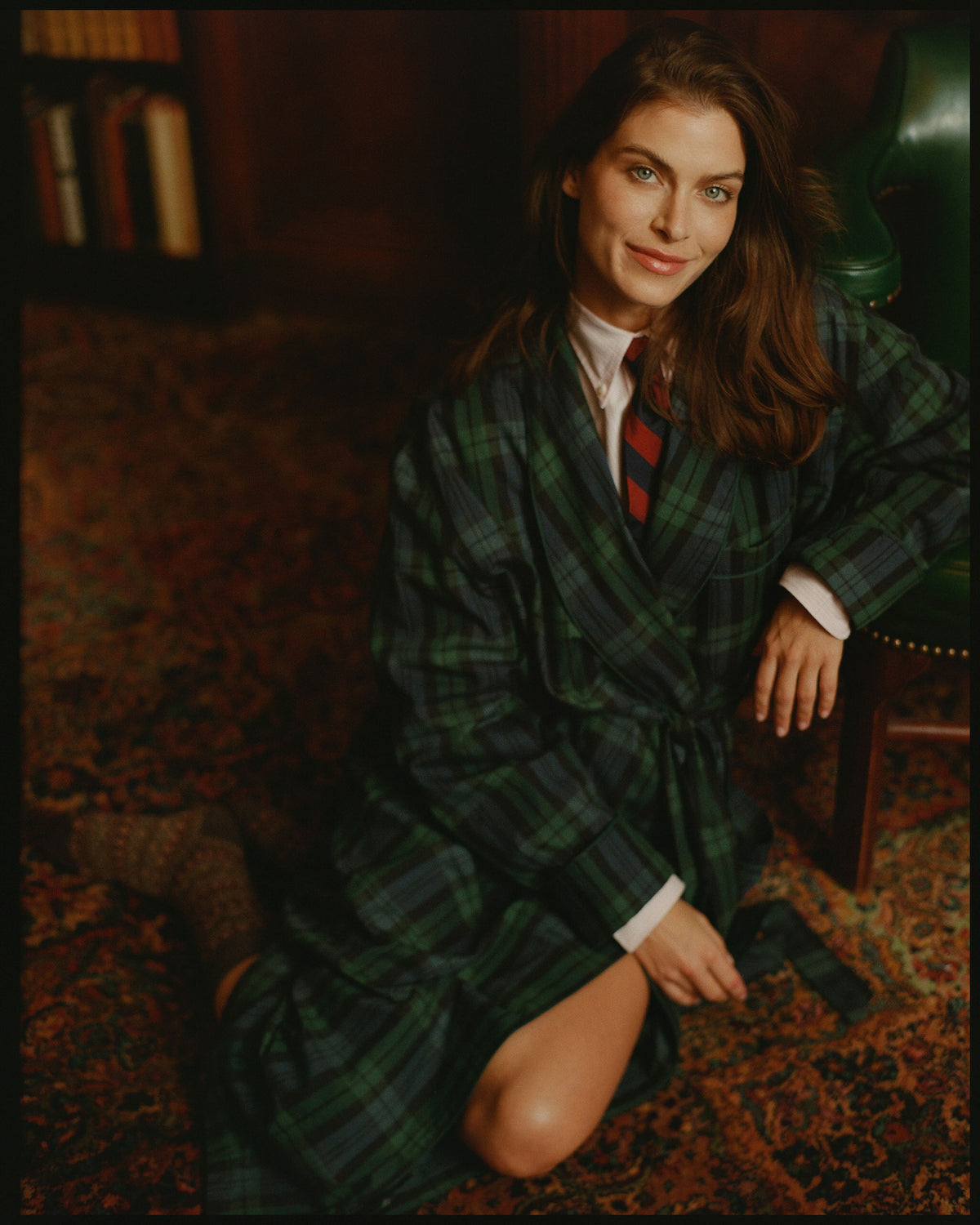 Blackwatch Tartan Viyella Robe | Men's Pajamas and Robes