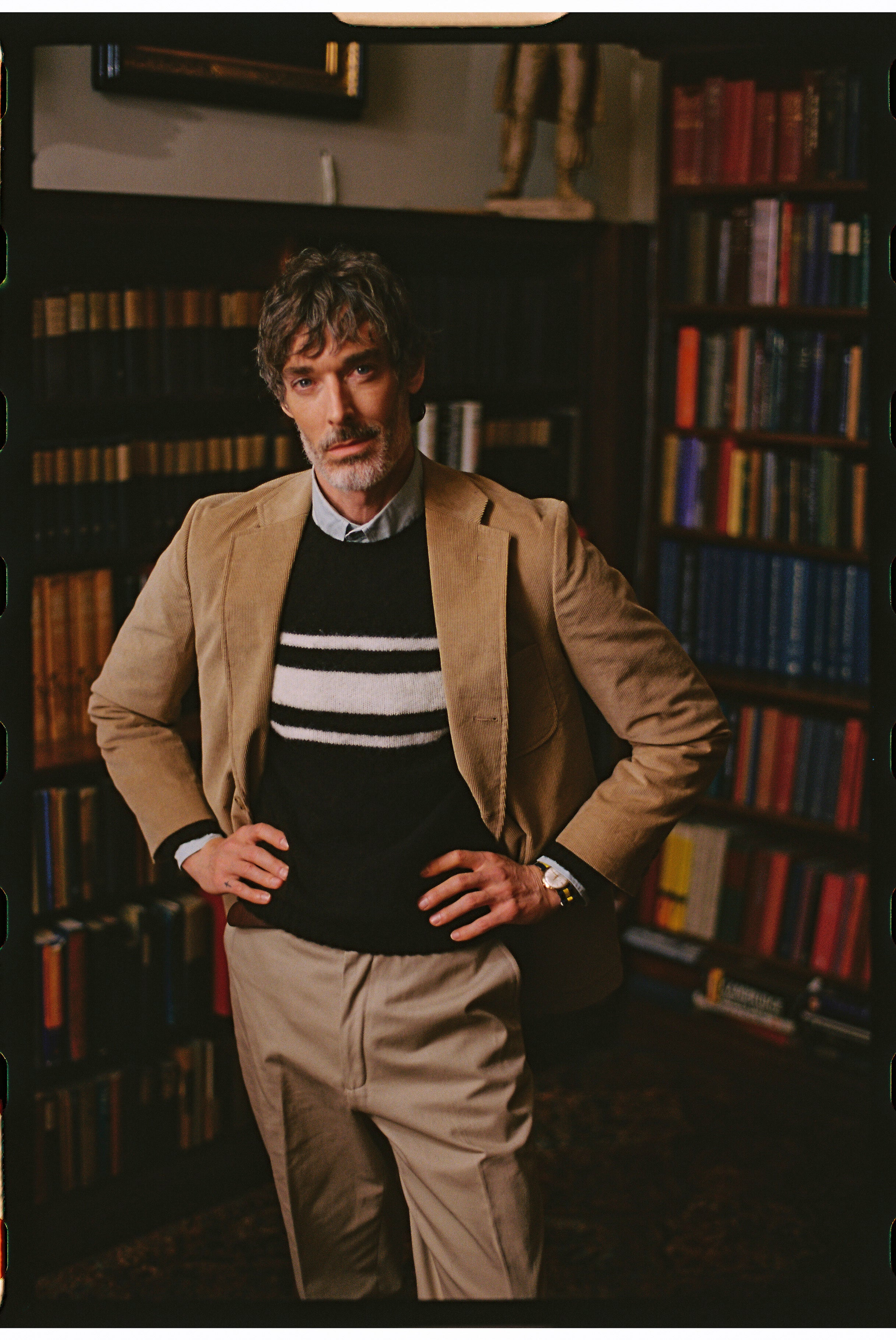 Tan Narrow Wale Corduroy Sport Coat - Trim Fit