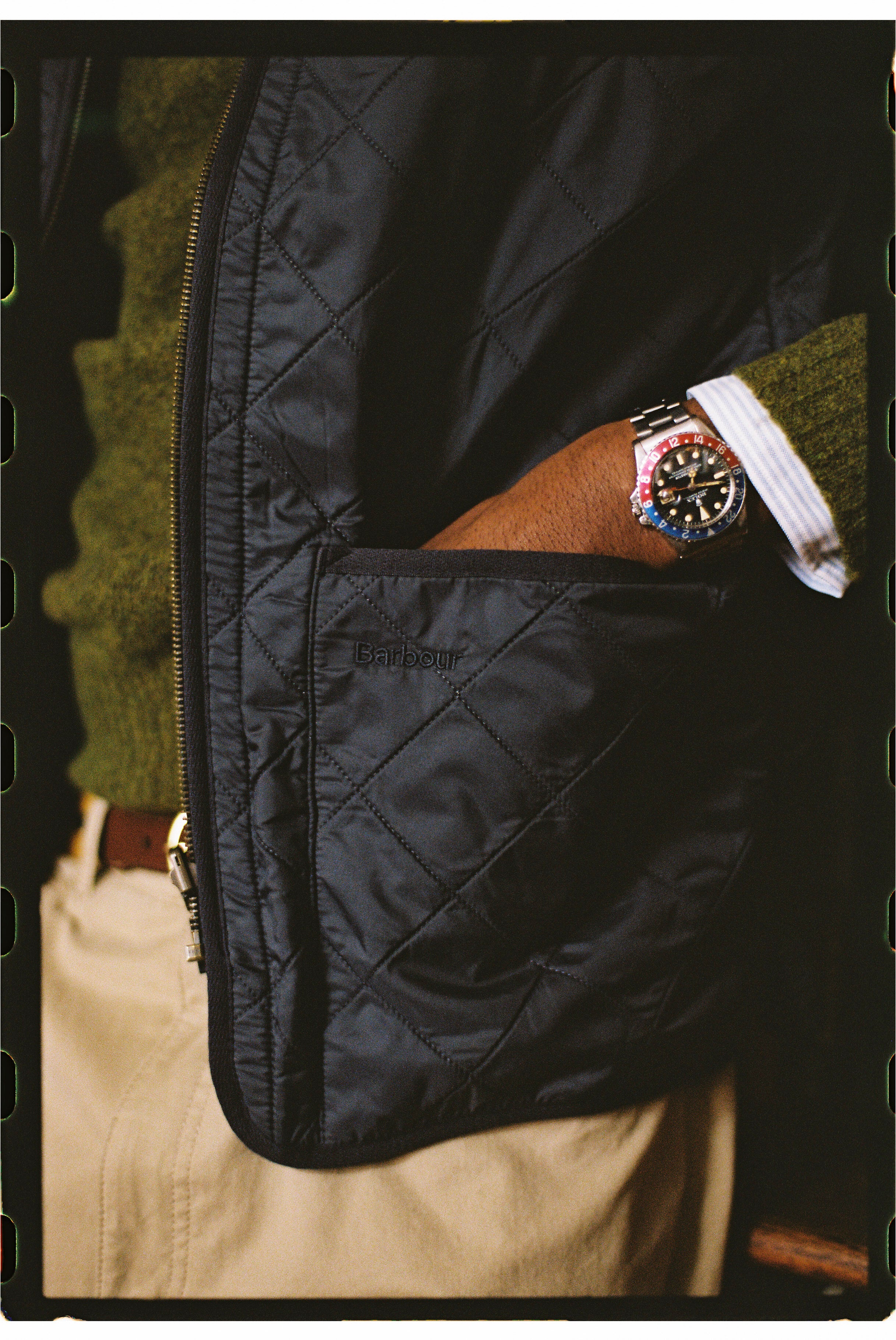 Barbour Polarquilt Zip-in Liner - Navy| Men's Jackets - J. Press