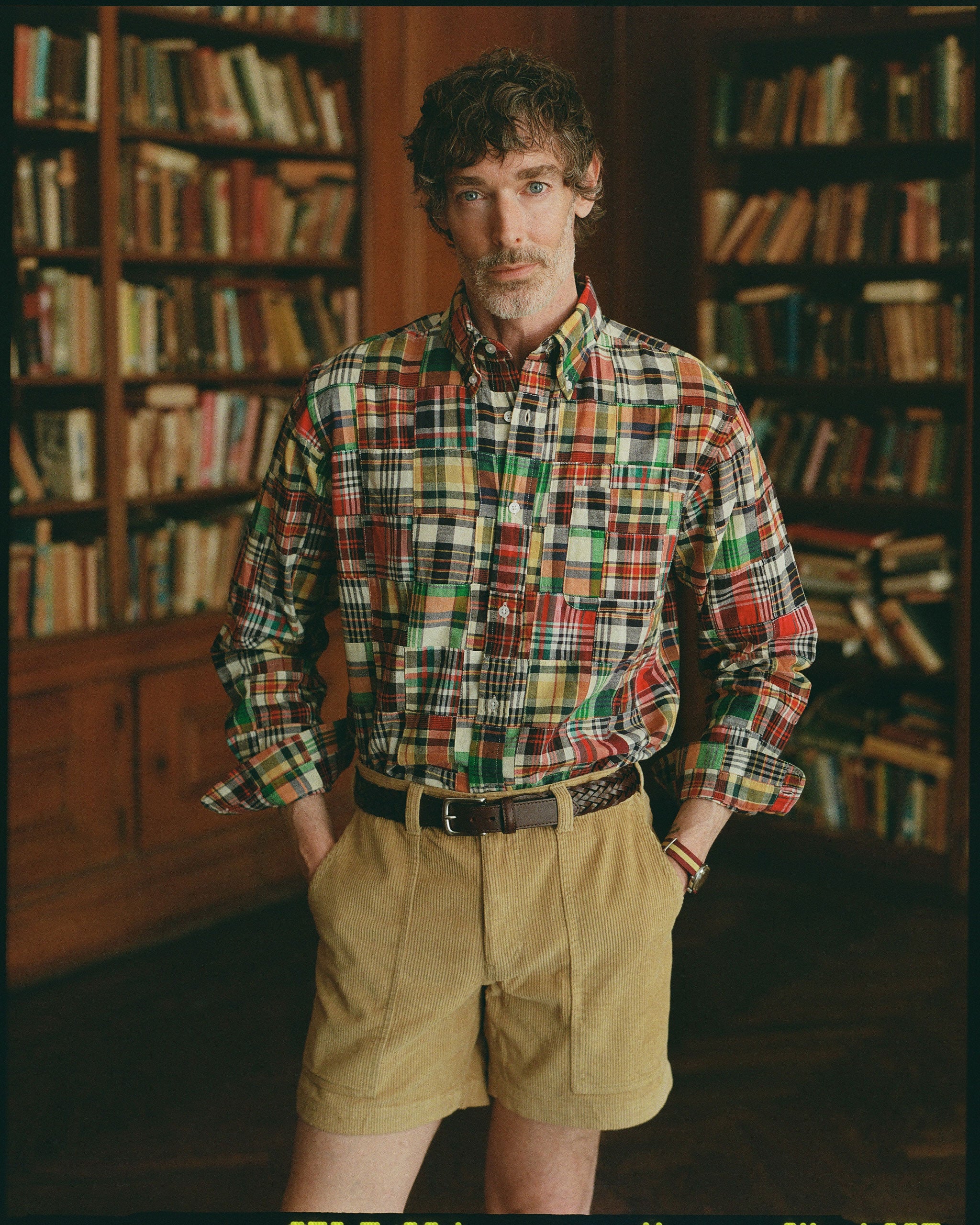 Patchwork Madras Button Down Sport Shirt - Classic Fit