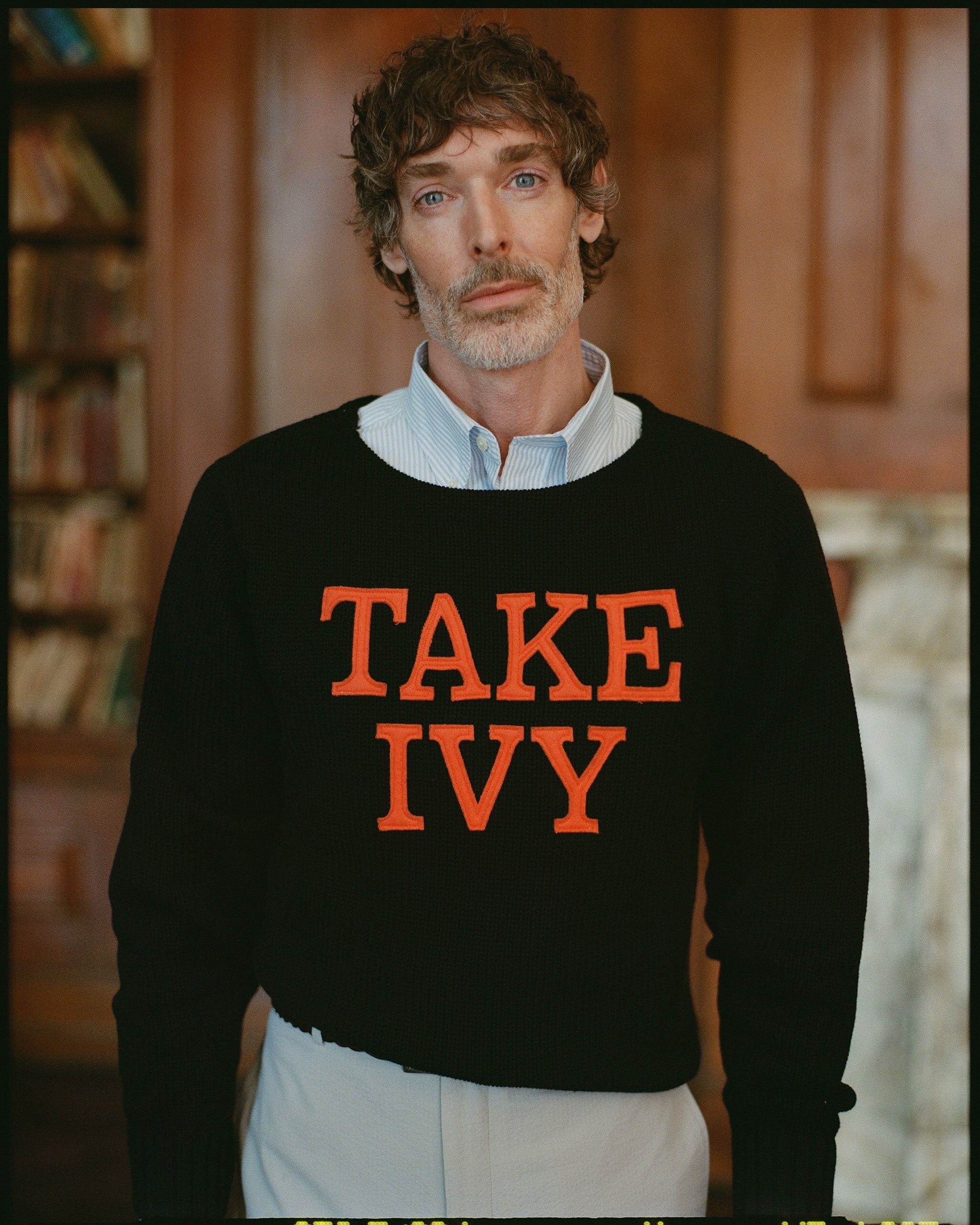 Take Ivy Stencil Boatneck Cotton Sweater