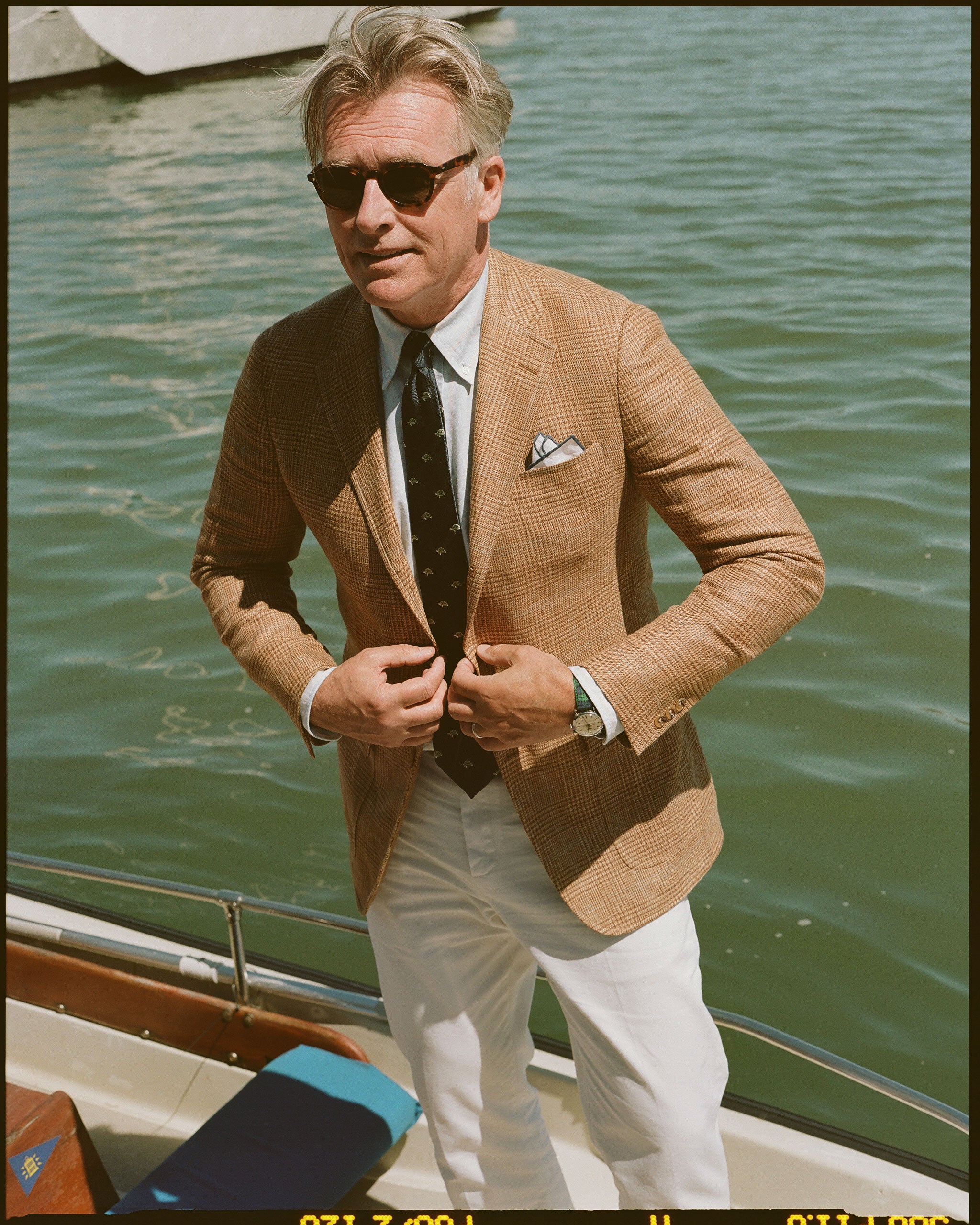 Made-in-USA Light Brown Prince of Wales Sport Coat 40 / Regular Made-in-USA Light Brown Prince of Wales Sport Coat 40 / Regular
