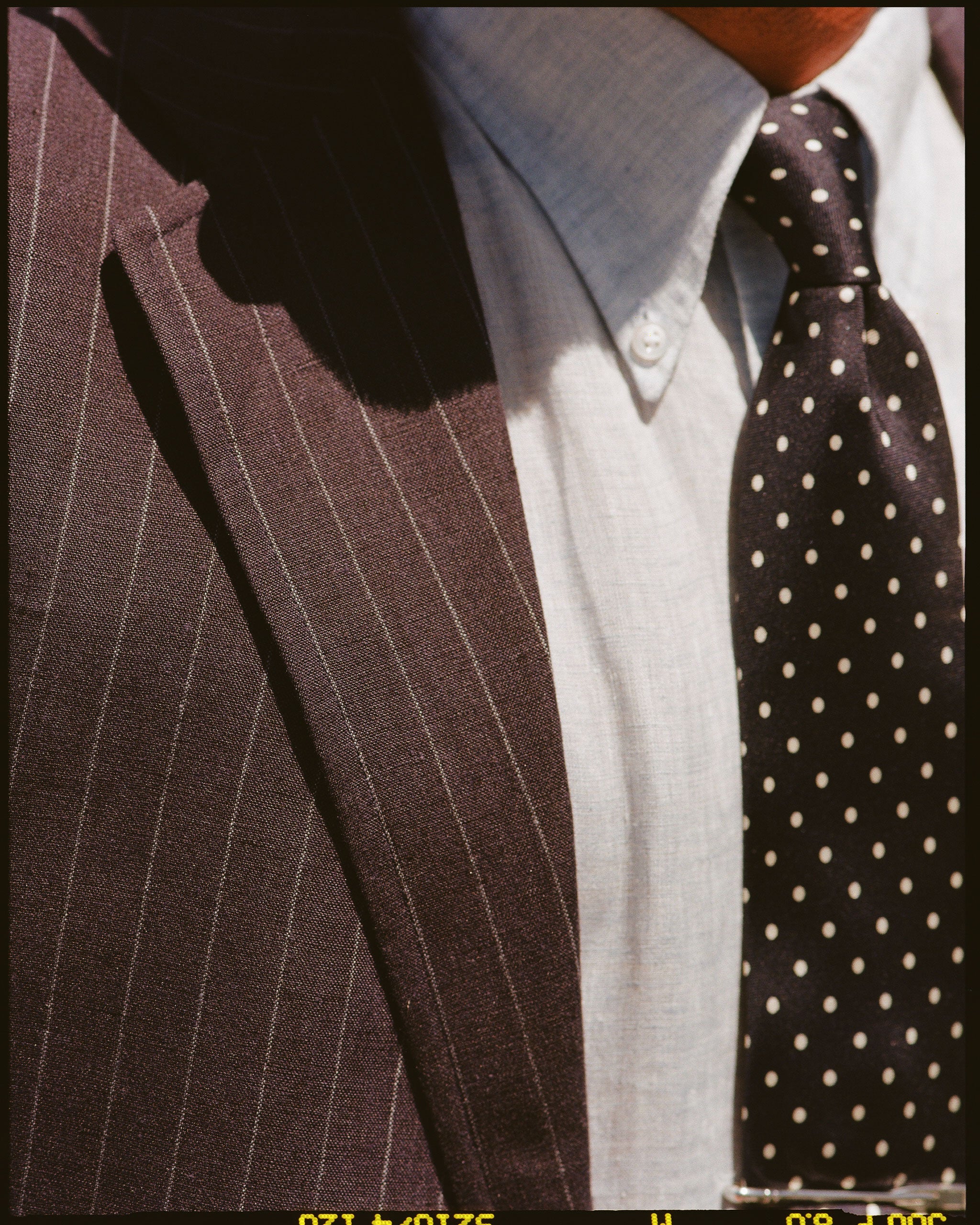 Made-in-UK Navy & White Polka Dot Foulard Tie