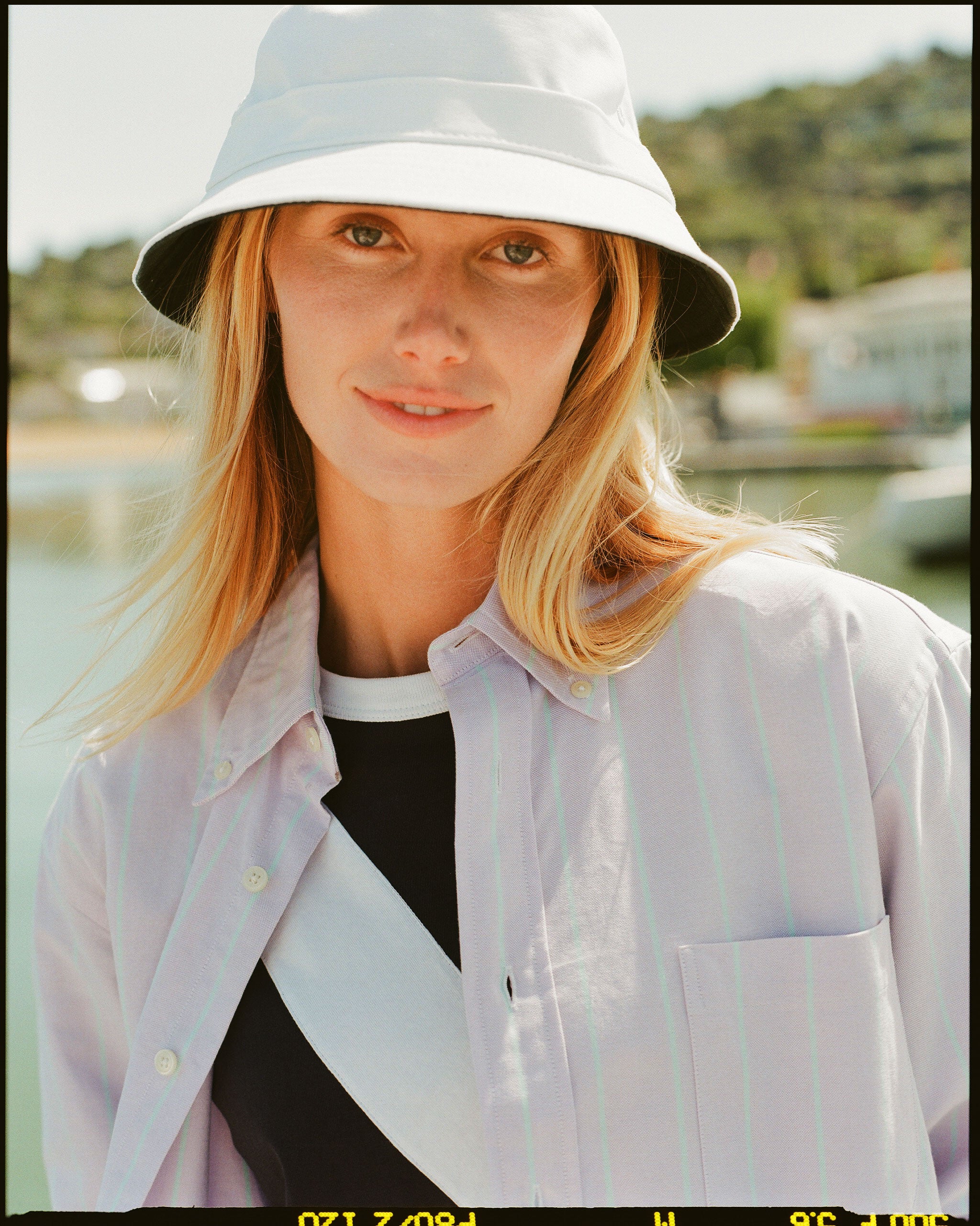 Made-in-USA White Cotton Bucket Hat