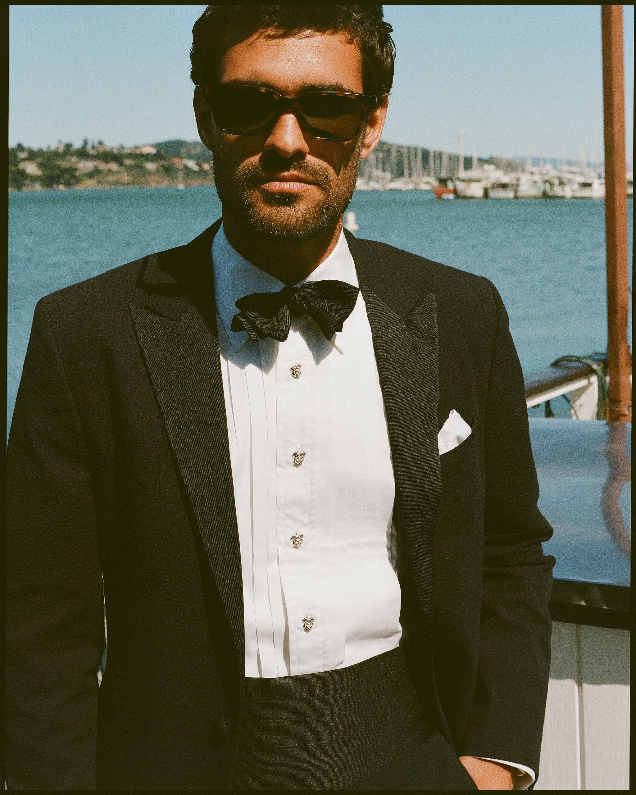 Pre-Tied Bow Tie - Black Satin | Men's Neck Ties - J. Press