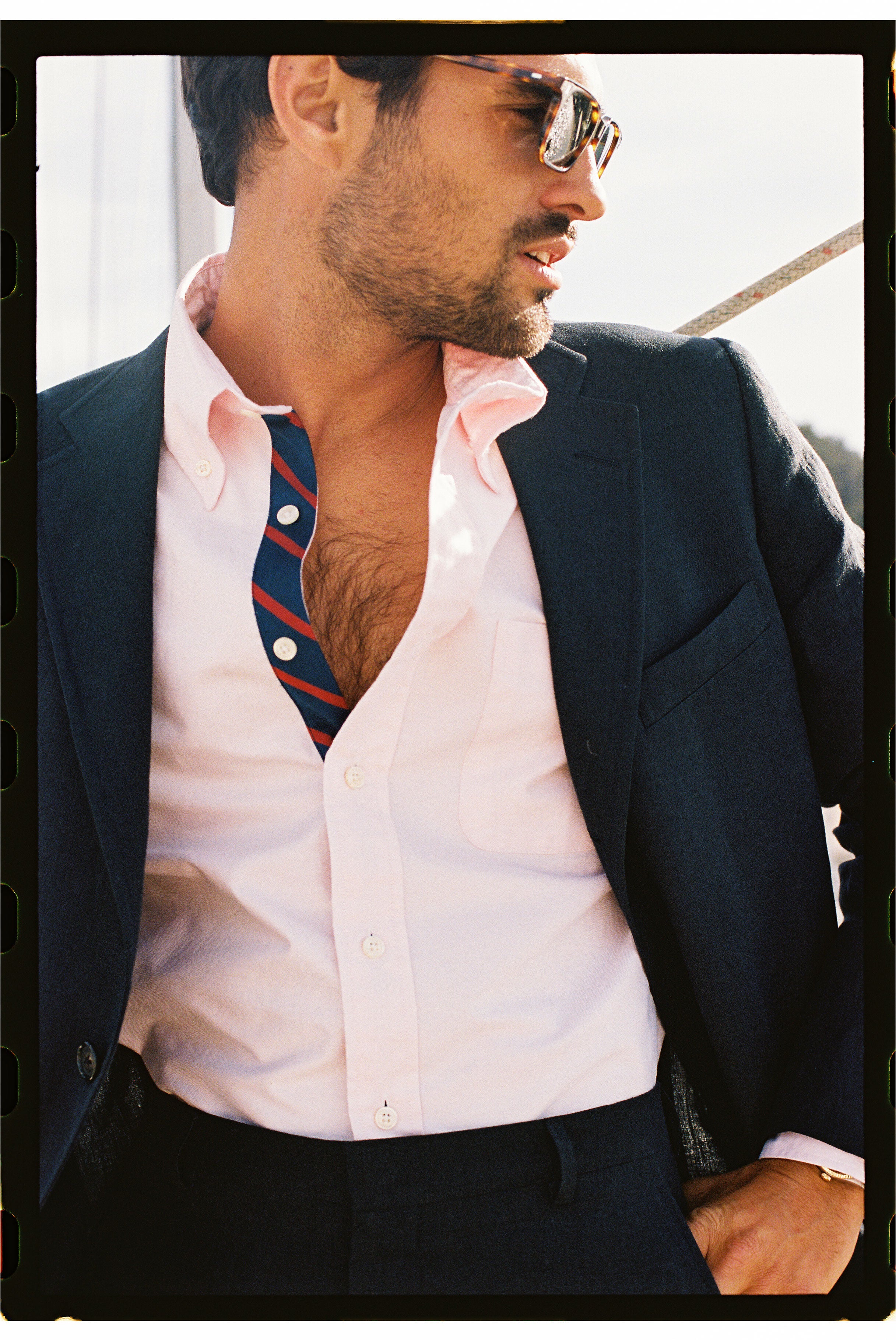 Made-in-USA Navy Linen Sport Coat