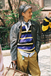 London School of Economics Stripe Cotton Rugby - Trim Fit