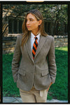 Made-in-USA Women's Black & Cream Herringbone Sport Coat