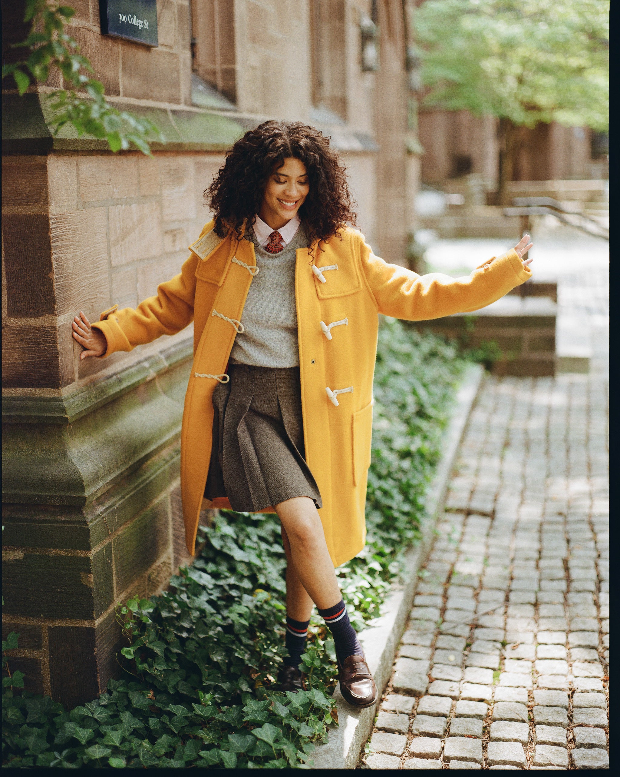 Made-in-England Women's Yellow Original Monty Duffle Coat