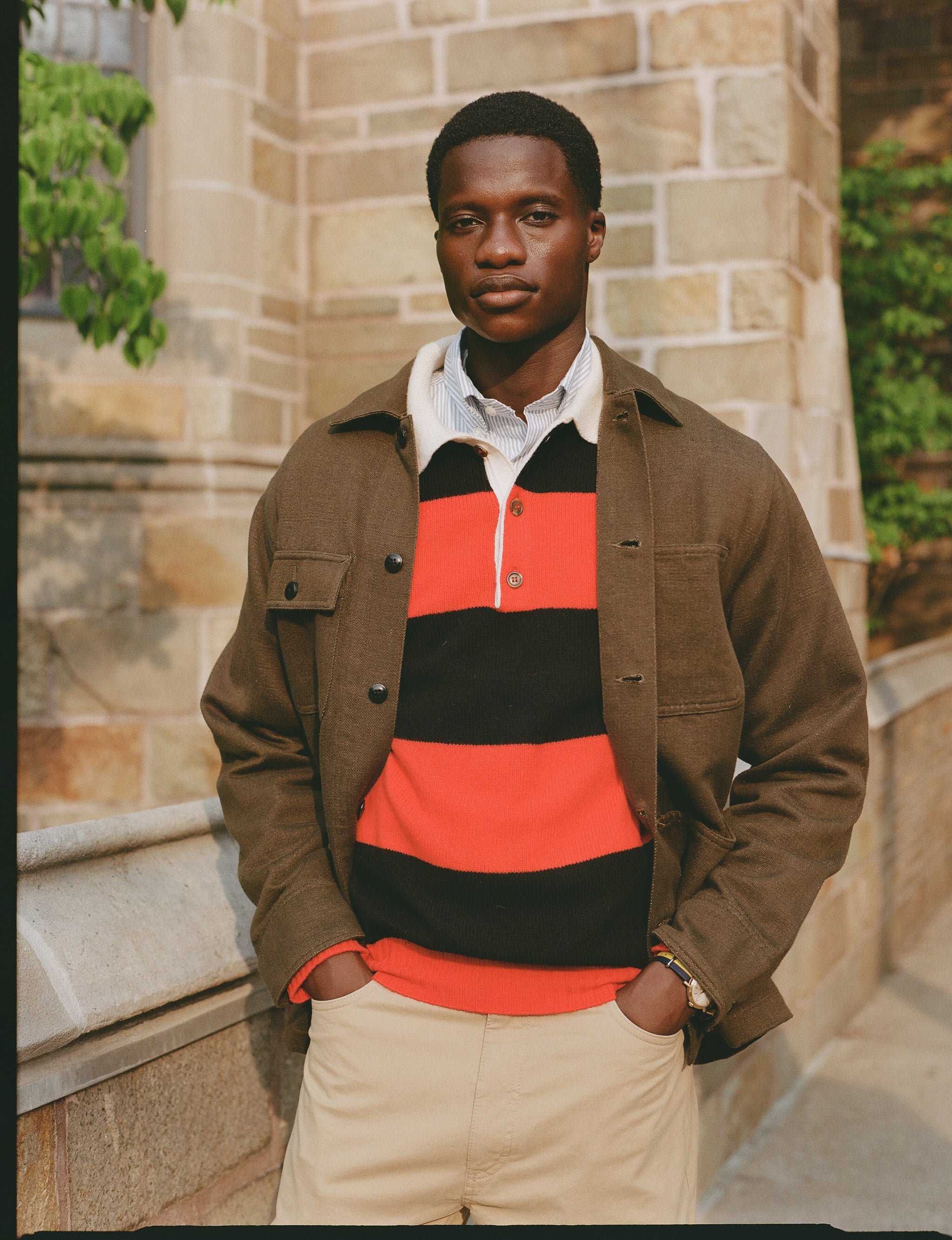 Made-in-Scotland Red & Black Rugby Sweater