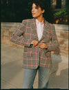 Made-in-USA Women's Black & White Check with Red Windowpane Sport Coat