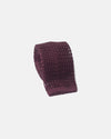 Made-in-Italy Burgundy Silk Knit Tie