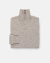 Made-in-Norway Grey 1/4 Zip Ribbed Sweater