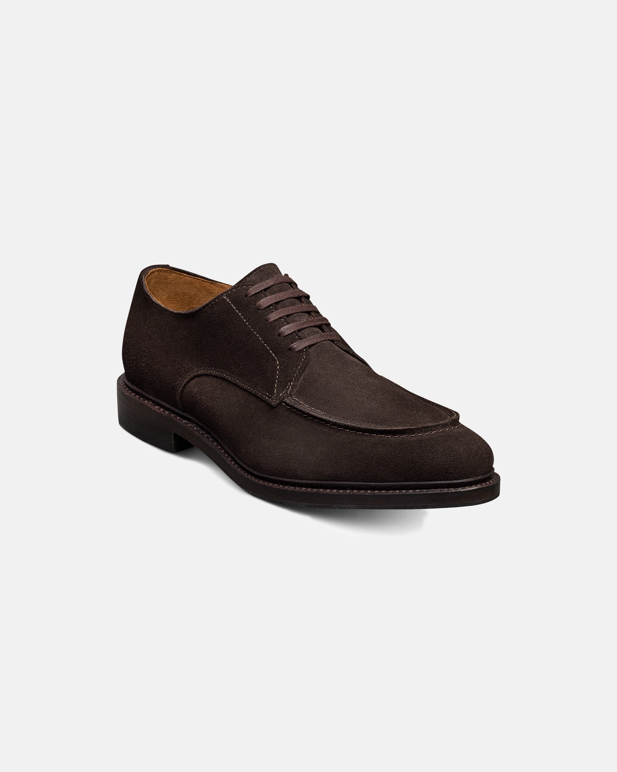 Allen Edmonds Rivington Apron-toe Derby Dress Shoe Bitter Chocolate Suede