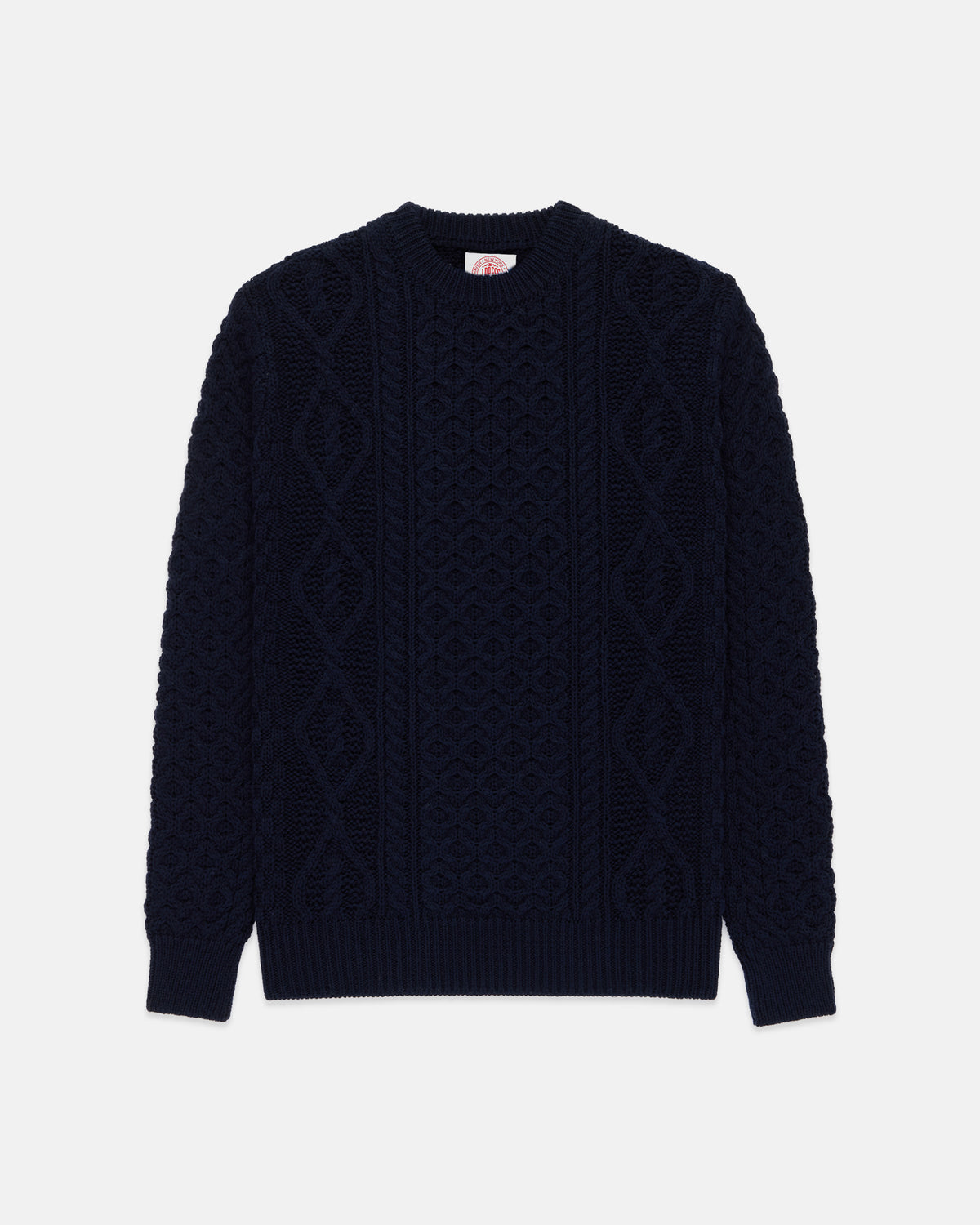 Made-in-Ireland Navy Aran Fisherman's Sweater