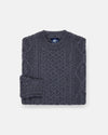 Made-in-Ireland Charcoal Aran Fisherman's Sweater