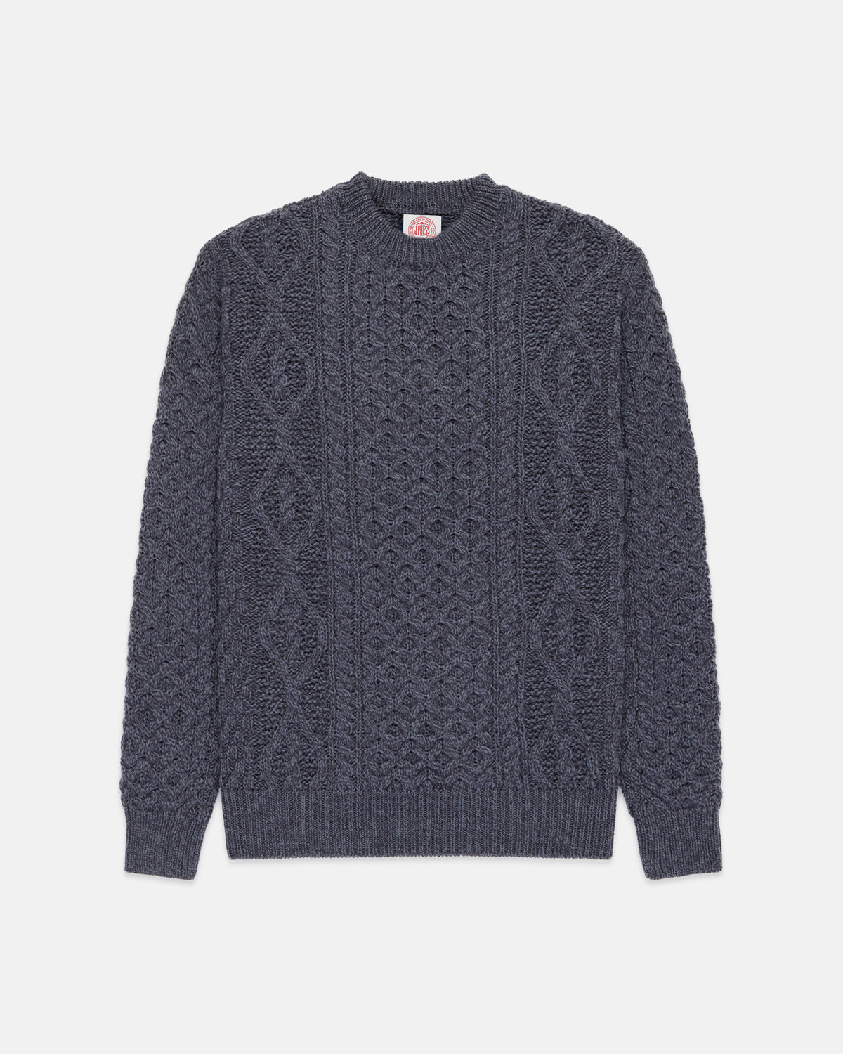 Made-in-Ireland Charcoal Aran Fisherman's Sweater