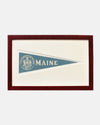 Maine Framed Vintage Pennant