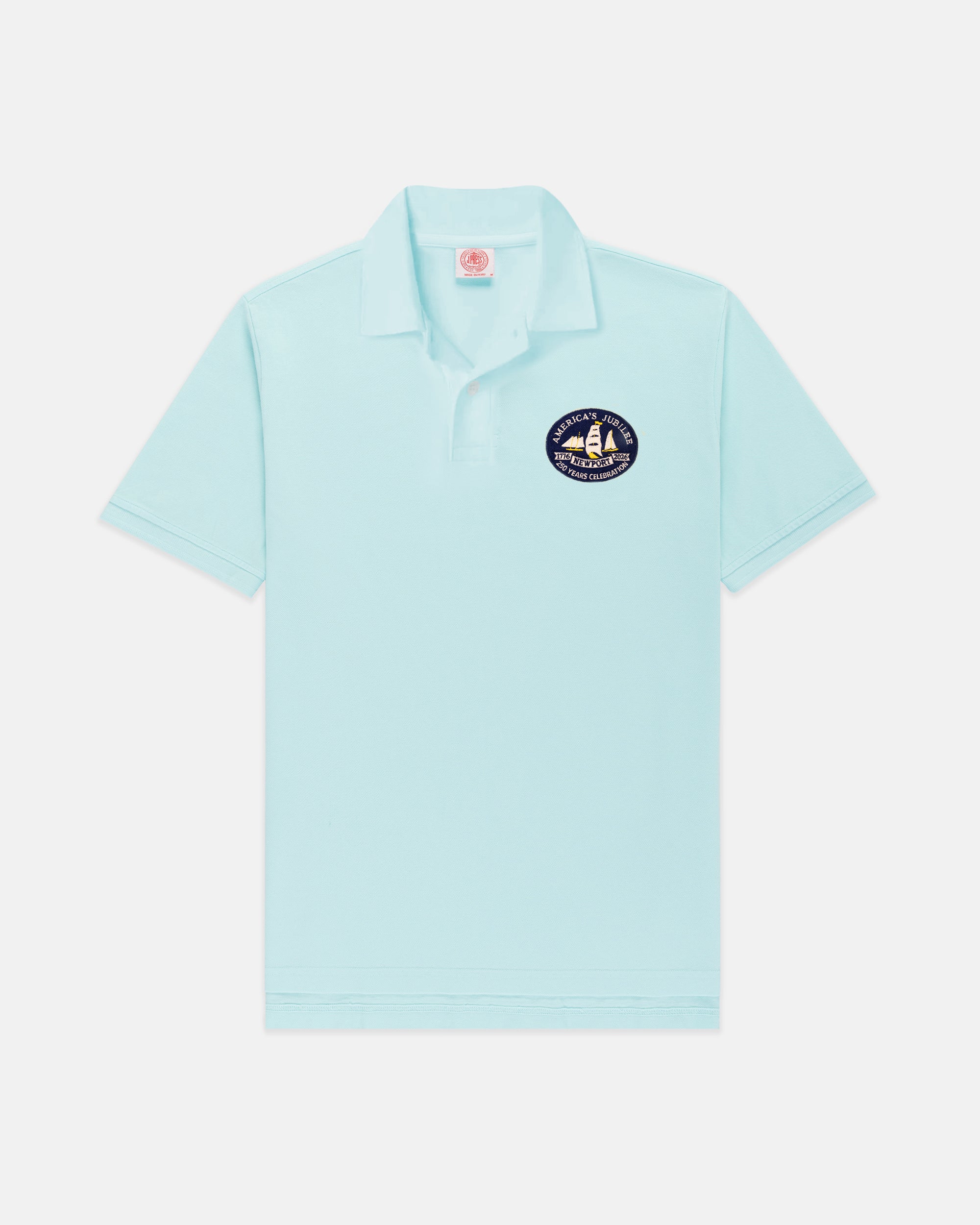 America's Jubilee Light Blue Pique Polo