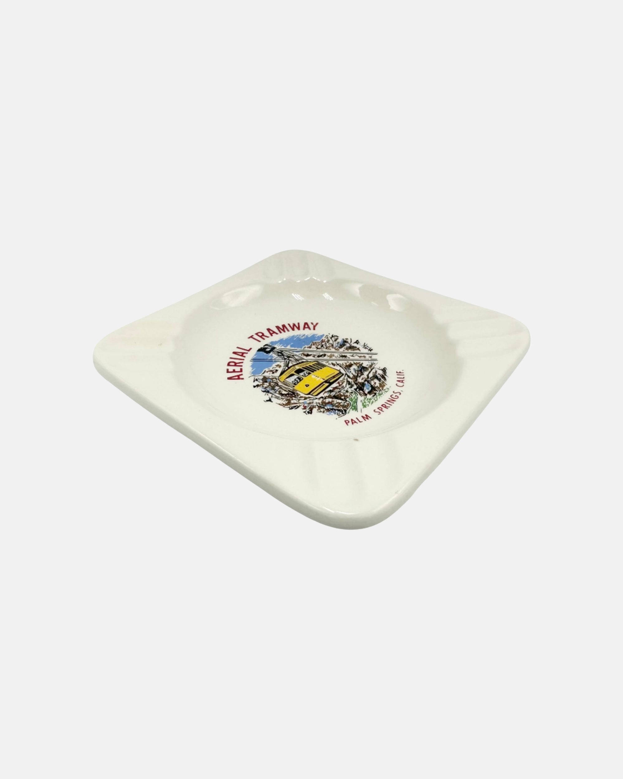 Vintage Aerial Tramway Palm Springs, California Ceramic Ashtray Catchall Dish