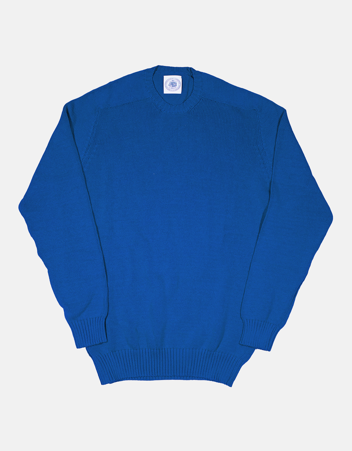 Made-in-Scotland Royal Blue Cotton Crewneck Sweater