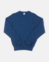 Blue Cotton Crewneck Sweater