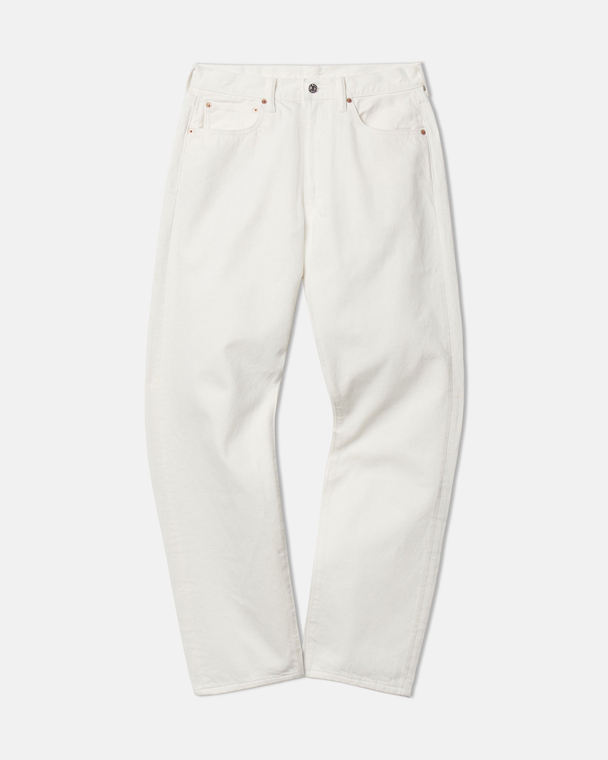 FUSION White×Denim(Lサイズ) Made-in-USA 5-Pocket Japanese Denim Jeans