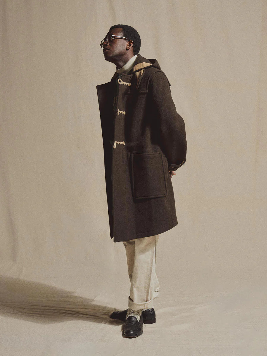Made-in-England Oversized Wool Duffle Coat