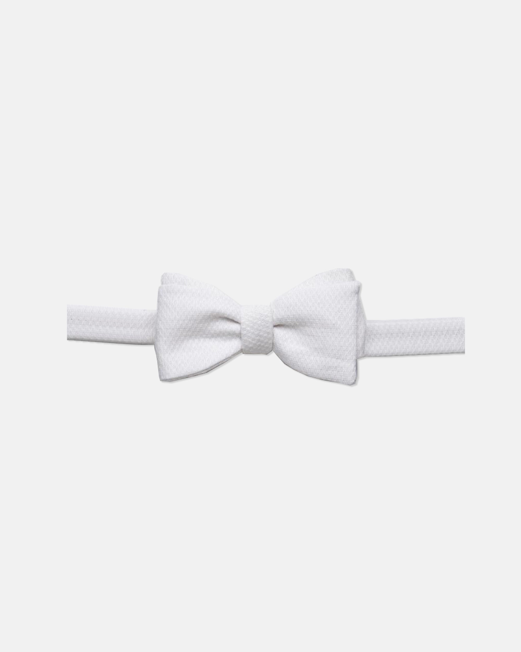 Made-in-UK Cotton Pique Pre-Tied Formal Bow Tie