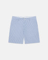 Blue Cotton Seersucker Shorts