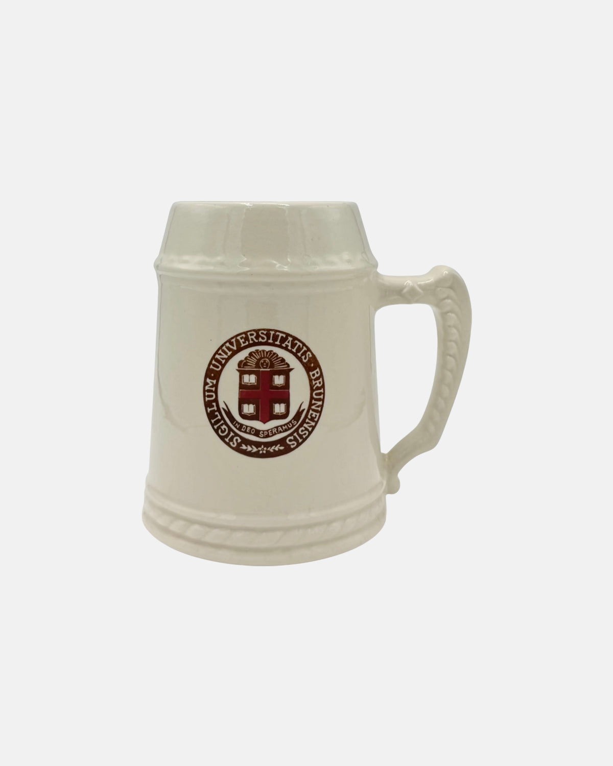 Vintage Brown University Ceramic Mug Stein