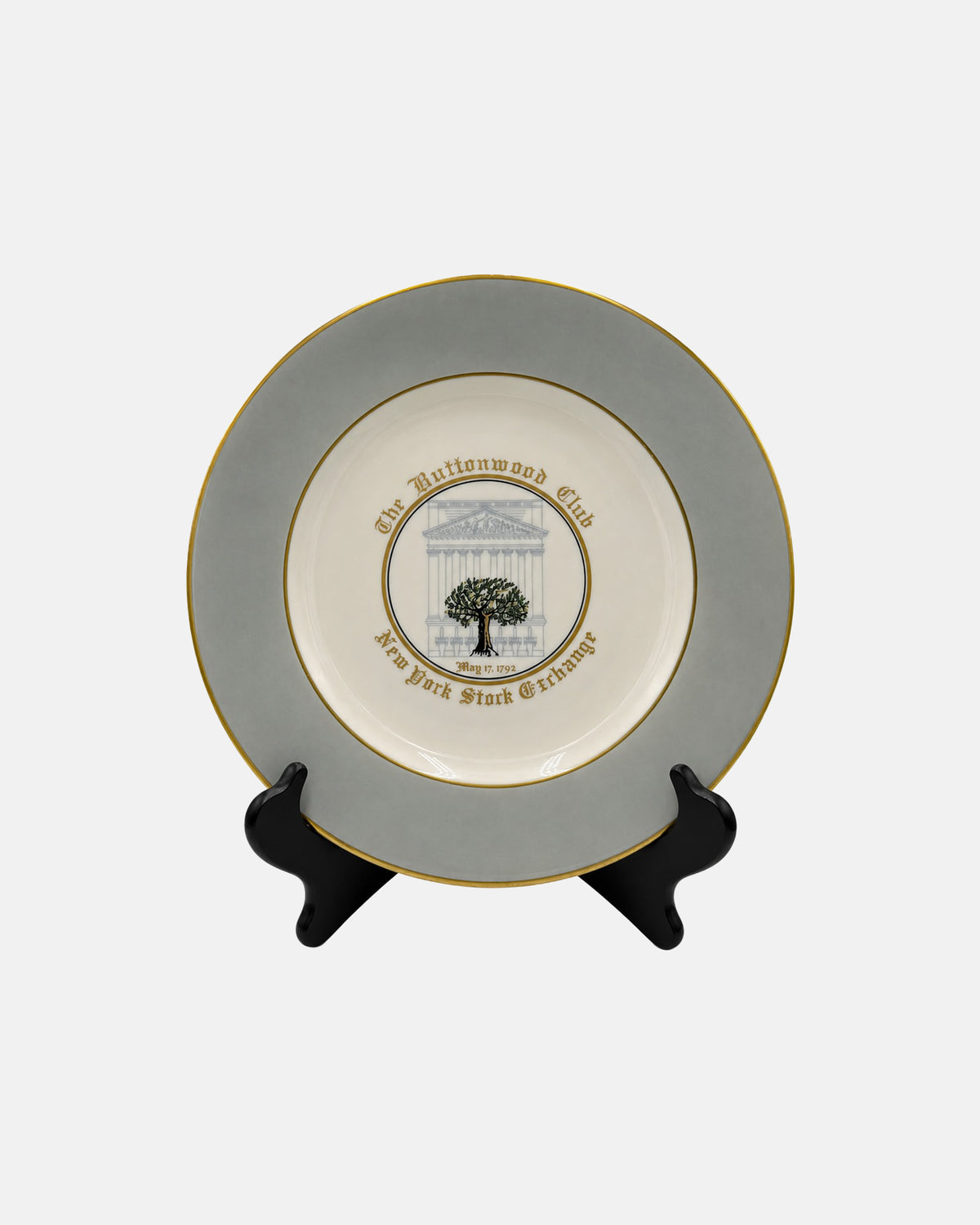 Vintage Buttonwood Club New York Stock Exchange Plate 10.75"D