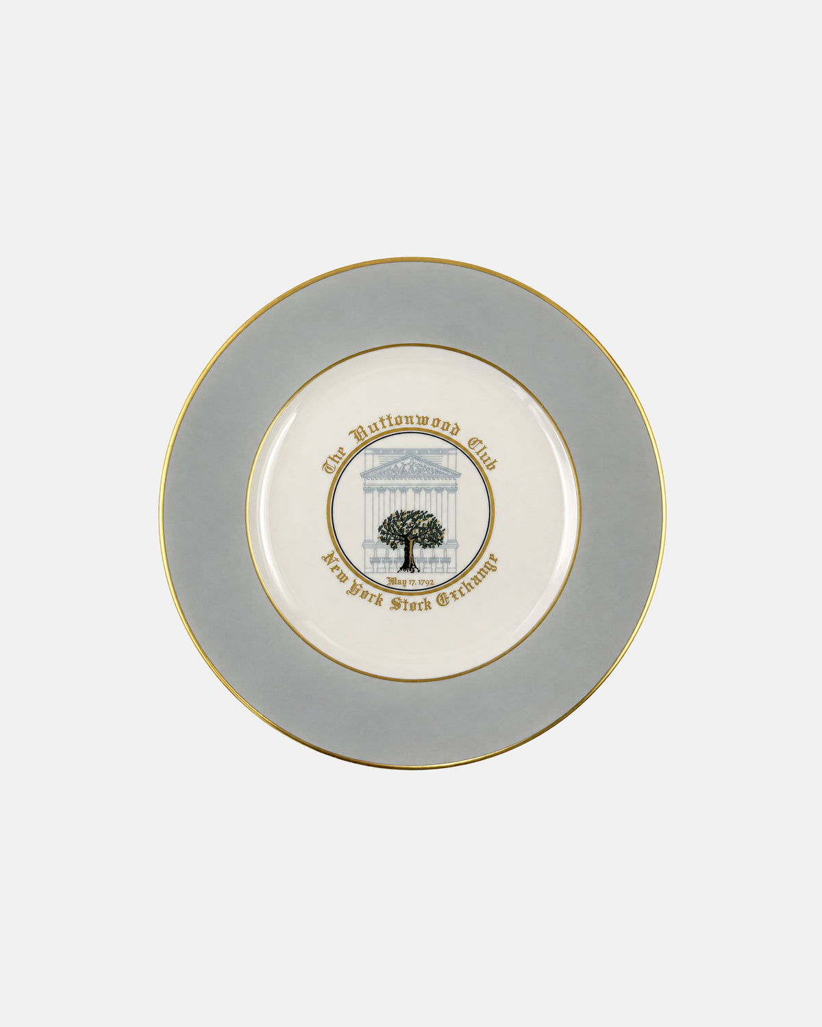 Vintage Buttonwood Club New York Stock Exchange Plate 10.75"D