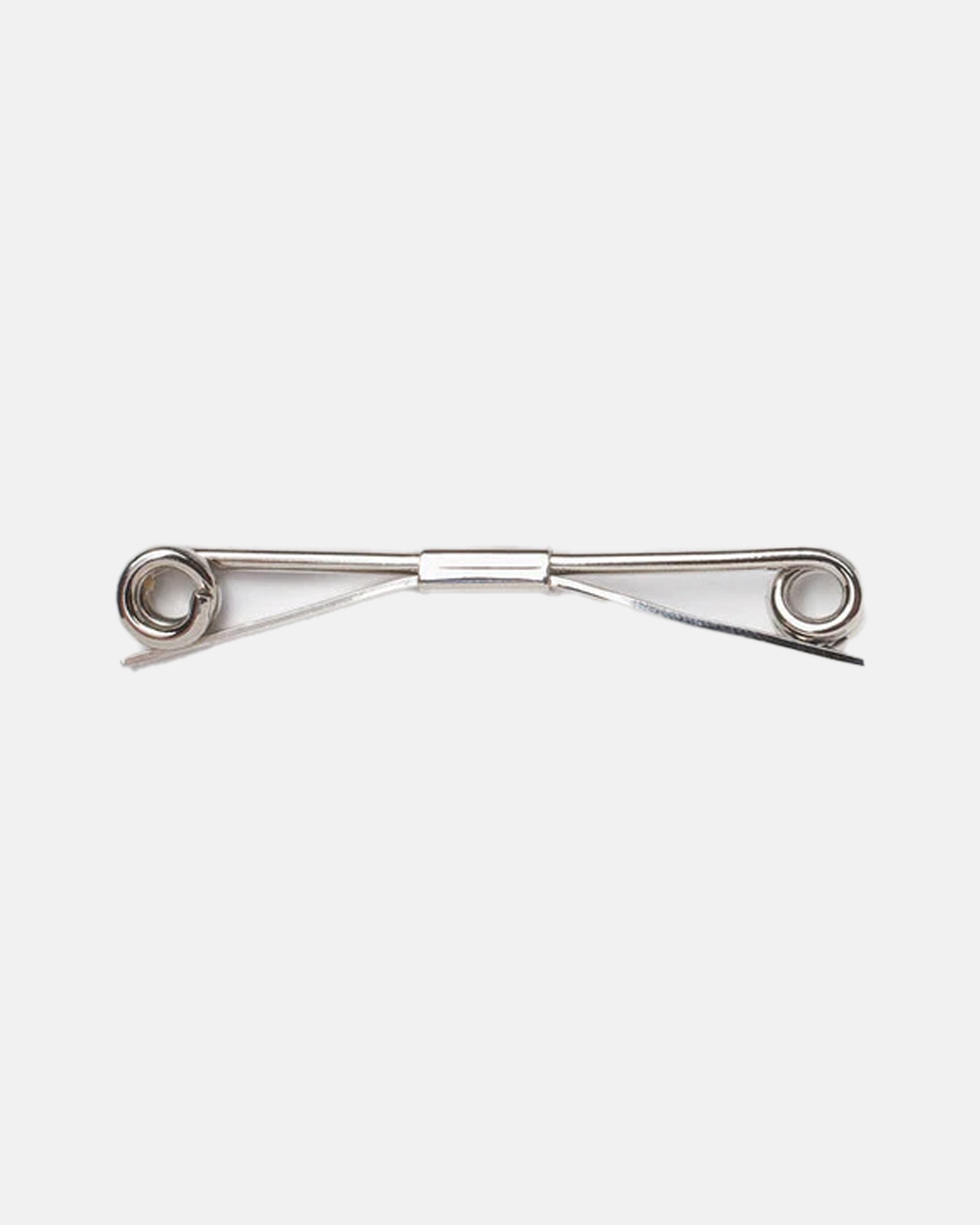 Silver Finish Roll End Collar Bar - 2"