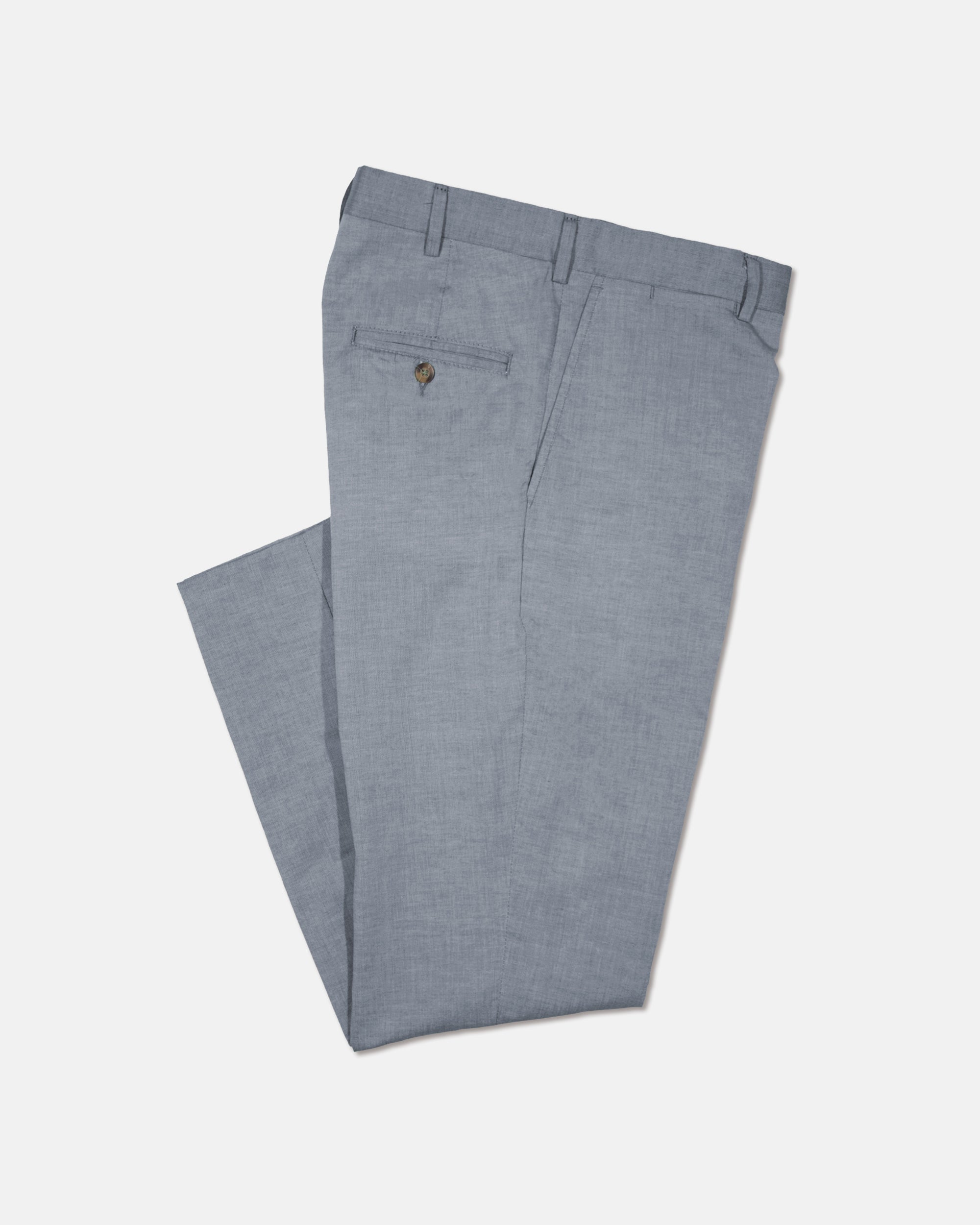 Made-in-USA Charcoal Cotton Chambray Trouser