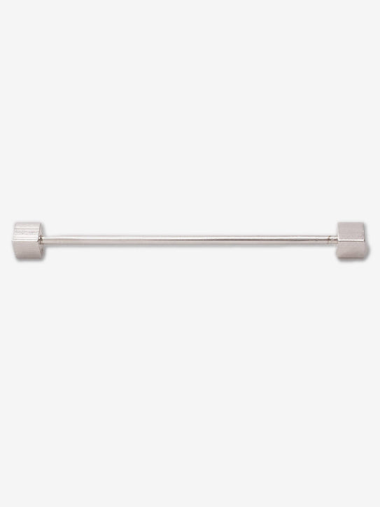 Silver Finish Cube End Collar Bar